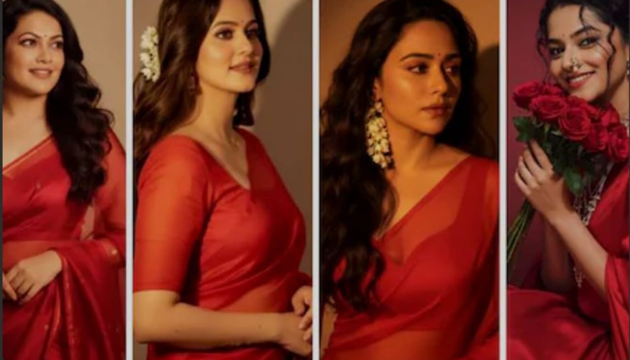 Transform Your Selfie Into a Vintage Bollywood-Style Red Saree Poster Using Google Gemini Nano Banana AI